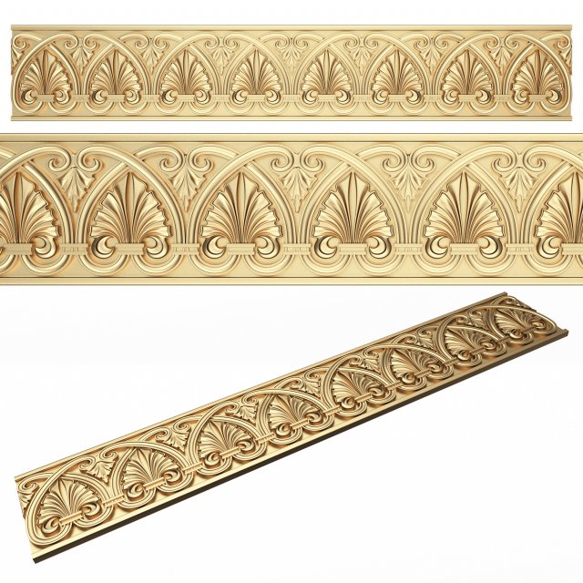 Ornament Element Molding 012 3D Модель .c4d .max .obj .3ds .fbx .stl .blend 