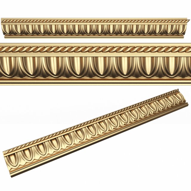 Ornament Element Molding 015 3D Model .c4d .max .obj .3ds .fbx .stl .blend 