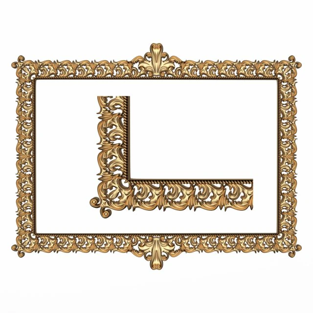 Classic Frame 020 3D Model .c4d .max .obj .3ds .fbx .stl .blend 