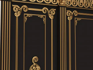 Boiserie Classic Panels Collection 3D Model