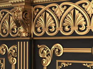 Boiserie Classic Panels Collection 3D Model