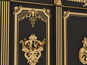 Boiserie Classic Panels Collection 3D Model