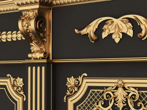 Boiserie Classic Panels Collection 3D Model