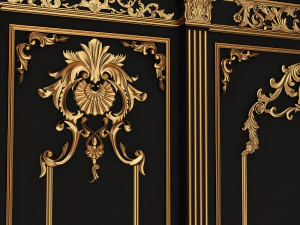 Boiserie Classic Panels Collection 3D Model