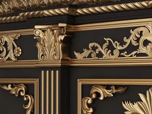 Boiserie Classic Panels Collection 3D Model