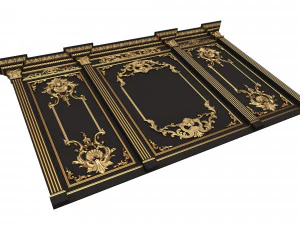 Boiserie Classic Panels Collection 3D Model