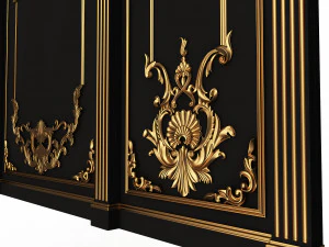 Boiserie Classic Panels Collection 3D Model