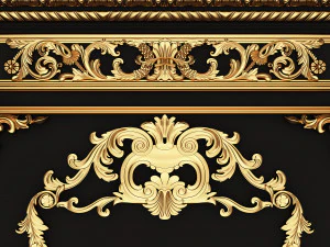 Boiserie Classic Panels Collection 3D Model