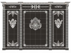 Boiserie Classic Panels Collection 3D Model