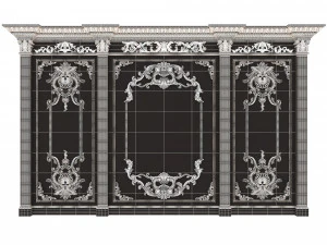 Boiserie Classic Panels Collection 3D Model