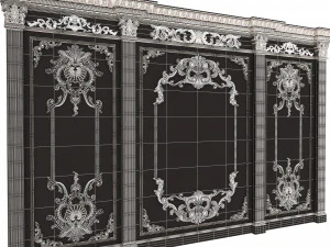Boiserie Classic Panels Collection 3D Model