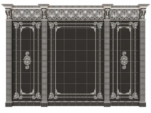 Boiserie Classic Panels Collection 3D Model