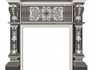 Classic Fireplace Collection Model 3D