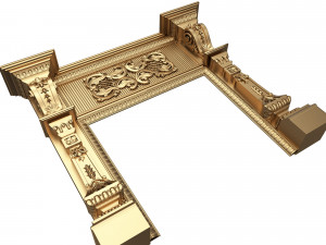 Classic Fireplace Collection Model 3D