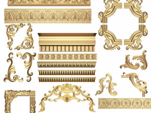 Collection of 33 Classic Carvings 03 Model 3D