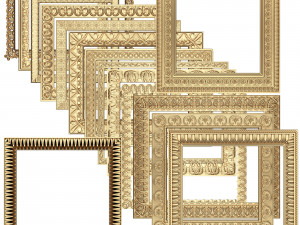 15 Classic Frame and Mirror Collection 02 Modelo 3D