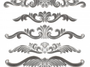 Carved Plaster Molding Decoration 025 3D Model