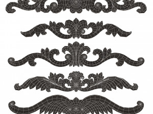 Carved Plaster Molding Decoration 025 3D Model