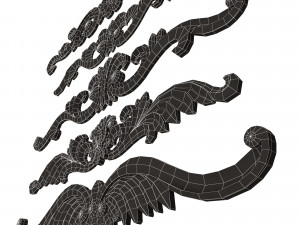 Carved Plaster Molding Decoration 025 3D Model