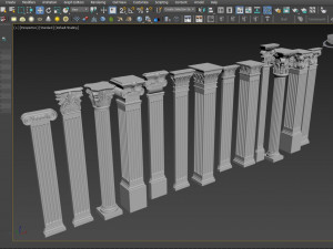 Column Capitals Collection 3D-Modell