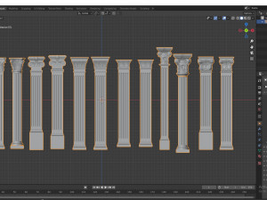 Column Capitals Collection 3D-Modell