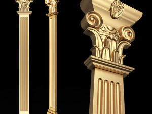 Column Capitals Collection 3D Model