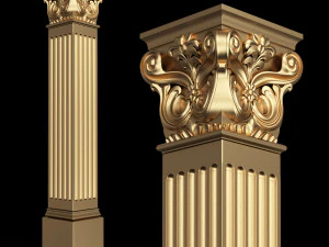 Column Capitals Collection 3D Model