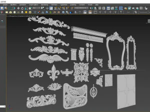 Collection of 25 Classic Carvings 05 3D Model