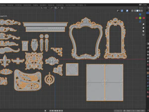 Collection of 25 Classic Carvings 05 3D Model