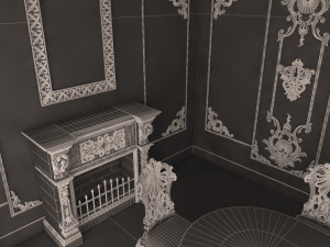 Classic Dinning Room 01 Black 3D Model