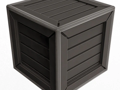나무 상자 3D 모델