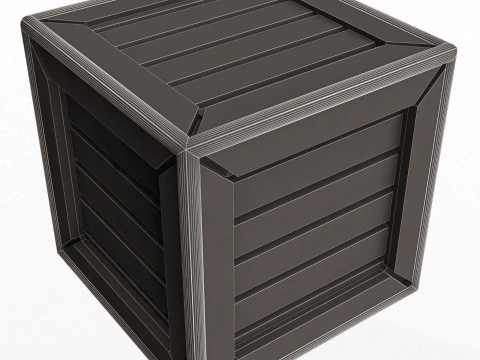 나무 상자 3D 모델