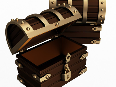 Chest Treasure Opened 3Dモデル