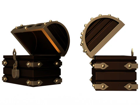 가슴 보물 열림 3D 모델