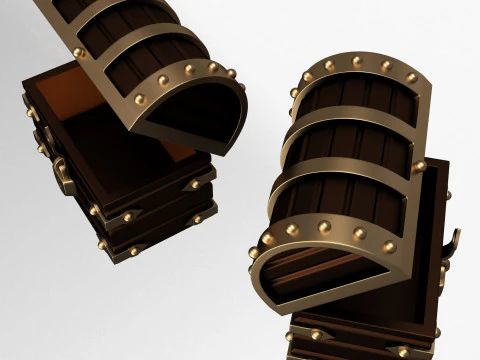 가슴 보물 열림 3D 모델