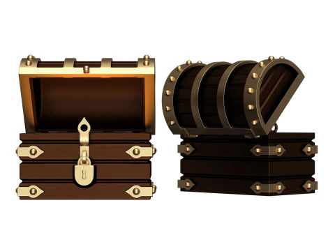 가슴 보물 열림 3D 모델