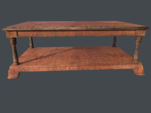 old wooden table Modello 3D