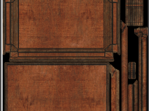 old wooden table Modello 3D