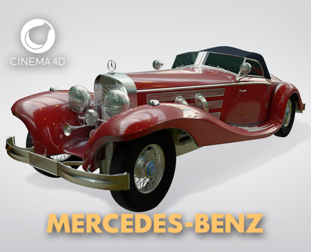 mercedes-benz 500k 3D Model .c4d .max .obj .3ds .fbx .stl .blend 