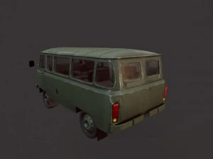 uaz 452 old military 3D Model