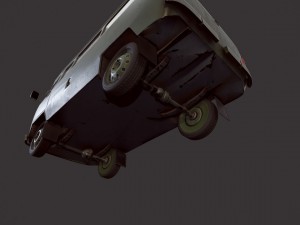 uaz 452 old military Modello 3D