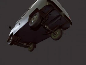 uaz 452 old military 3D Model