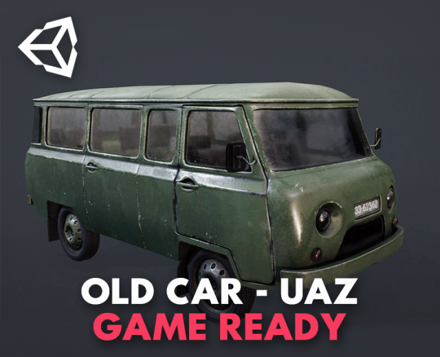 uaz 452 old military Modello 3D .c4d .max .obj .3ds .fbx .stl .blend 