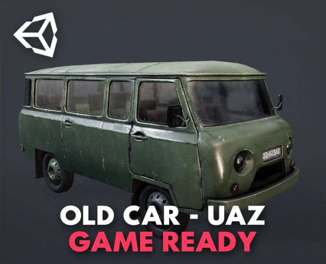 uaz 452 old military 3D Model .c4d .max .obj .3ds .fbx .stl .blend 