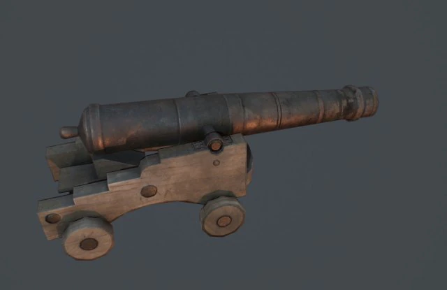 old cannon 3d 3D Model .c4d .max .obj .3ds .fbx .stl .blend 