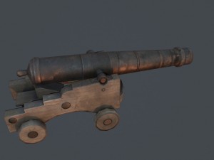 old cannon 3d 3D Model