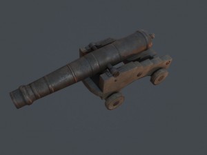 old cannon 3d 3D Model