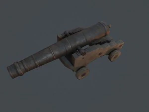 old cannon 3d 3D Model