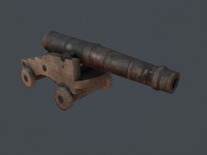 old cannon 3d 3D Model