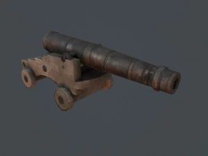 old cannon 3d 3D Model